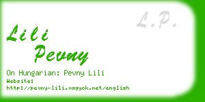 lili pevny business card